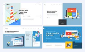 ensemble de modèles de conception de pages Web vecteur