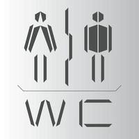 signes de toilette, icônes vectorielles, conception simple, salle de bain vecteur