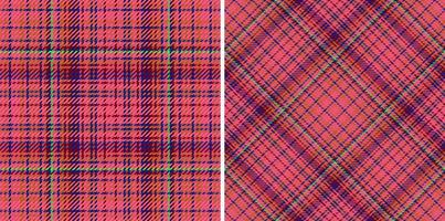 motif à carreaux textile. tartan de fond de tissu. vérifier la texture vectorielle continue. vecteur