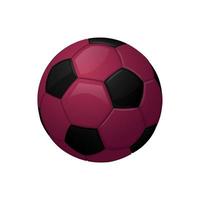 icône d'équipement de sport de ballon de football ou de soccer bordeaux vecteur