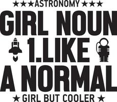 fille d'astronomie nom1.comme une fille normale mais plus cool.eps vecteur