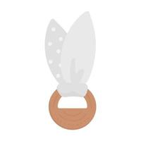 adorable jouet boho pour bébé de style scandinave. jouets boho en bois, jouet minimal mignon pour les enfants, clipart jouet, élément en bois pour les enfants. objet essentiel nouveau-né dans un style bohème vecteur