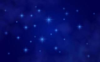 étoiles brillantes dans le ciel nocturne vecteur