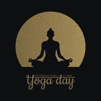 journée internationale de yoga vecteur