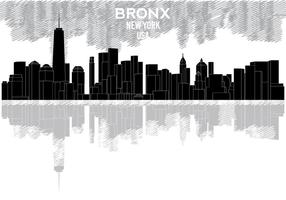 Bronx silhouette de l'horizon vecteur