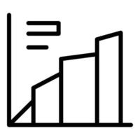 icône de graphique de données volumineuses, style de contour vecteur