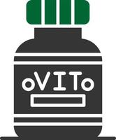 conception d'icônes créatives de vitamines vecteur