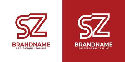 logo monogramme lettre sz moderne, adapté à toute entreprise avec des initiales sz ou zs. vecteur