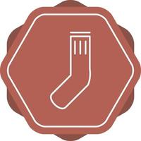 icône de ligne vectorielle de chaussettes uniques vecteur