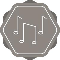 icône de ligne vectorielle de notes de musique uniques vecteur