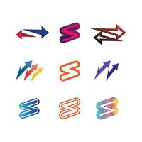 flèche vector illustration jeu d'icônes création de logo