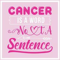 le cancer est un mot pas une phrase vecteur