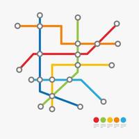 carte du métro souterrain ou système de transport en métro. vecteur