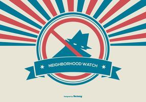 Illustration Rtetro Style Neighborhood Watch vecteur