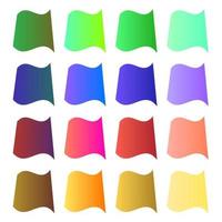 ensemble d'échantillons de palette de dégradé linéaire de couleur vecteur webkit