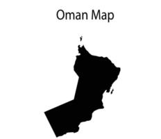 oman carte silhouette illustration vectorielle vecteur