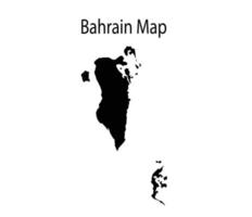 bahreïn carte silhouette illustration vectorielle vecteur