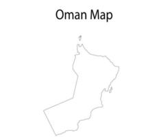 oman carte ligne art illustration vectorielle vecteur