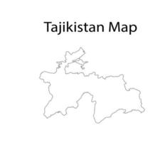 tadjikistan carte dessin au trait illustration vectorielle vecteur