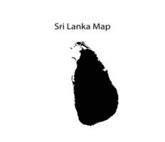 sri lanka carte silhouette illustration vectorielle vecteur