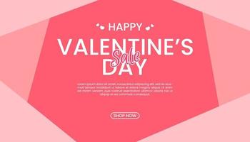 happy valentines day sale sur fond rose vecteur