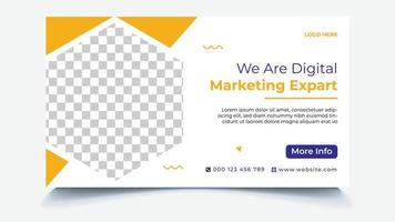 bannière web de marketing numérique vecteur