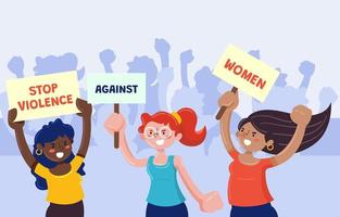arrêter la violence contre les femmes vecteur