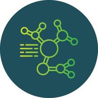 conception d'icône créative de structure moléculaire vecteur