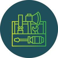 conception d'icônes créatives de boîte à outils vecteur