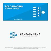 plan de phases de développement planification produit icône solide bannière de site Web et modèle de logo d'entreprise vecteur