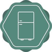 icône de ligne vectorielle réfrigérateur unique vecteur