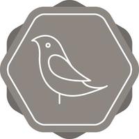 icône de ligne vectorielle oiseaux uniques vecteur
