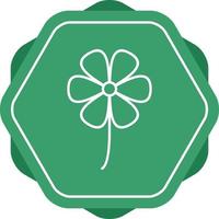 icône de ligne de vecteur de fleur unique