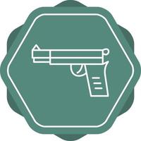 icône de ligne de pistolet vecteur