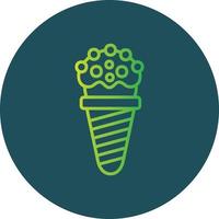 conception d'icône créative de cornet de crème glacée vecteur