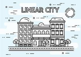 Fond de vecteur Linear Cityscape gratuit