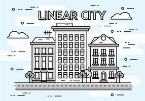 Fond de vecteur Linear Cityscape gratuit