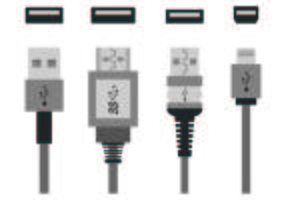 Ensemble d'icônes de port USB vecteur