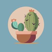 mignon cactus dessin animé vecteur icône illustration nature icône concept isolé vecteur premium plat