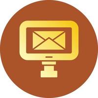 conception d'icône créative de courrier électronique numérique vecteur