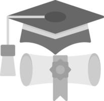 conception d'icône créative de chapeau de graduation vecteur