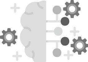 conception d'icône créative d'intelligence artificielle vecteur