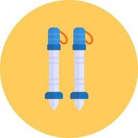 conception d'icônes créatives de bâtons de ski vecteur