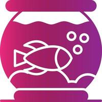 conception d'icône créative de bol de poisson vecteur