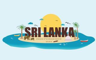 jour de l'indépendance du sri lanka vecteur