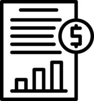 conception d'icône vectorielle de déclaration de flux de trésorerie vecteur