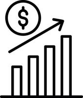 création d'icônes vectorielles d'augmentation des revenus vecteur