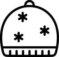 conception d'icône de vecteur de bonnet d'hiver