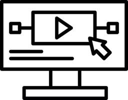 conception d'icônes vectorielles de contenu interactif vecteur