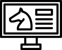 conception d'icône de vecteur de cheval de Troie